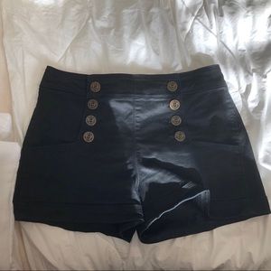 High-Waisted Black Shorts